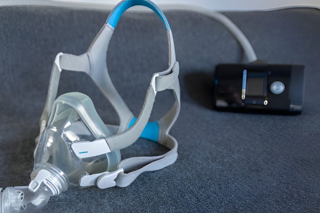 A picture of a full-face CPAP mask