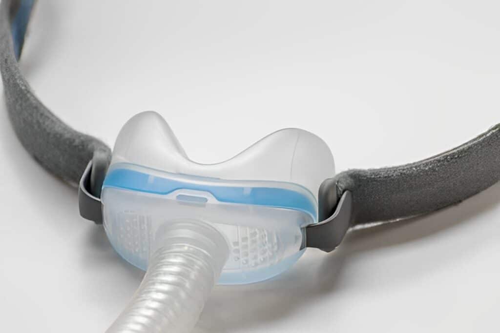 A picture of a nasal pillow CPAP mask