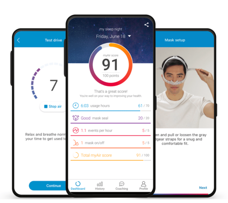 A photo of ResMed MyAir APP