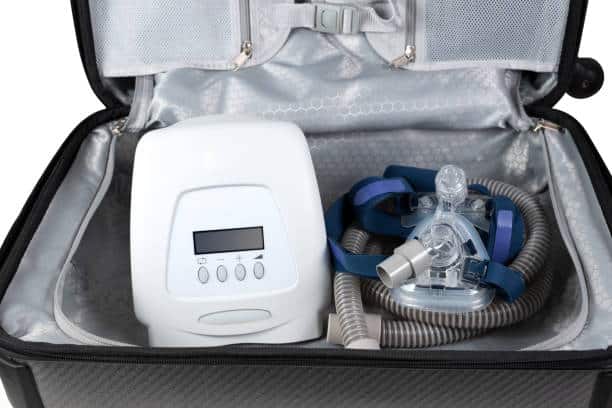 A picture of a travel CPAP machine